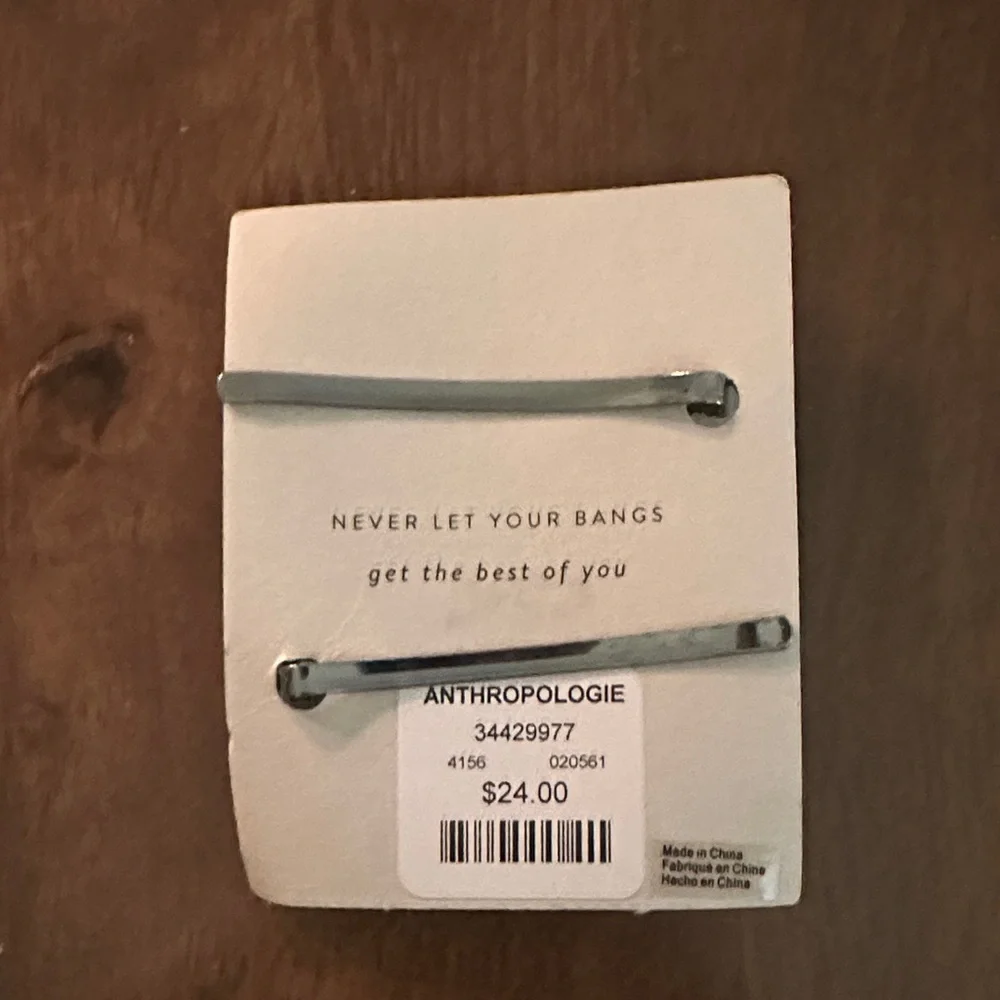 Anthropologie Pink and Silver Hairpin Set